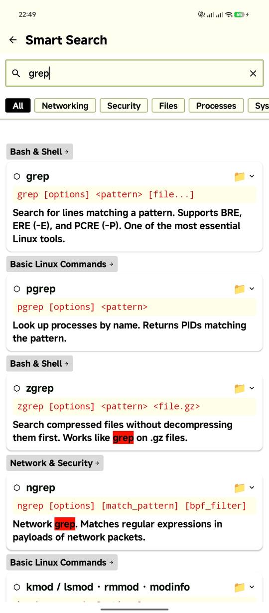 Linux Master Smart Search results for grep with filters